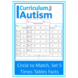 Times Tables Facts Multiply & Divide Circle to Match Worksheets